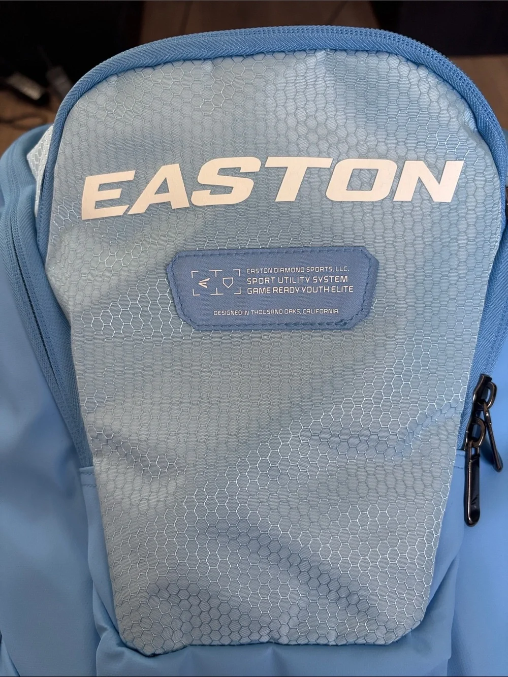 Easton Game Ready Elite II Baseball Softball Backpack Bag Grey Blue NWT